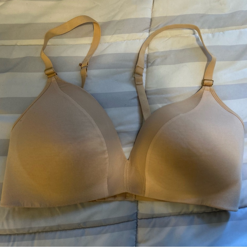 Beige Wireless Bra